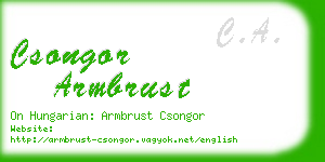 csongor armbrust business card